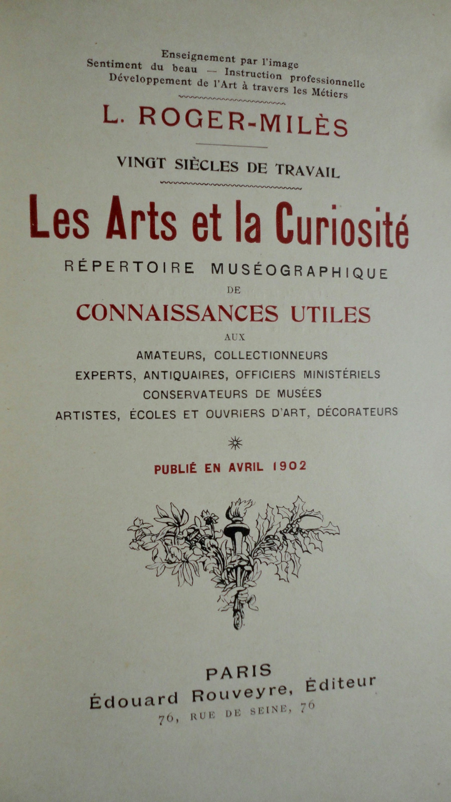 Roger-Milès Les arts et les curiosités répertoire muséographique de connaissance – Image 3