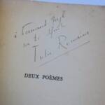 ROMAINS (Jules). Deux poèmes + dédicace - La Librairie Antique