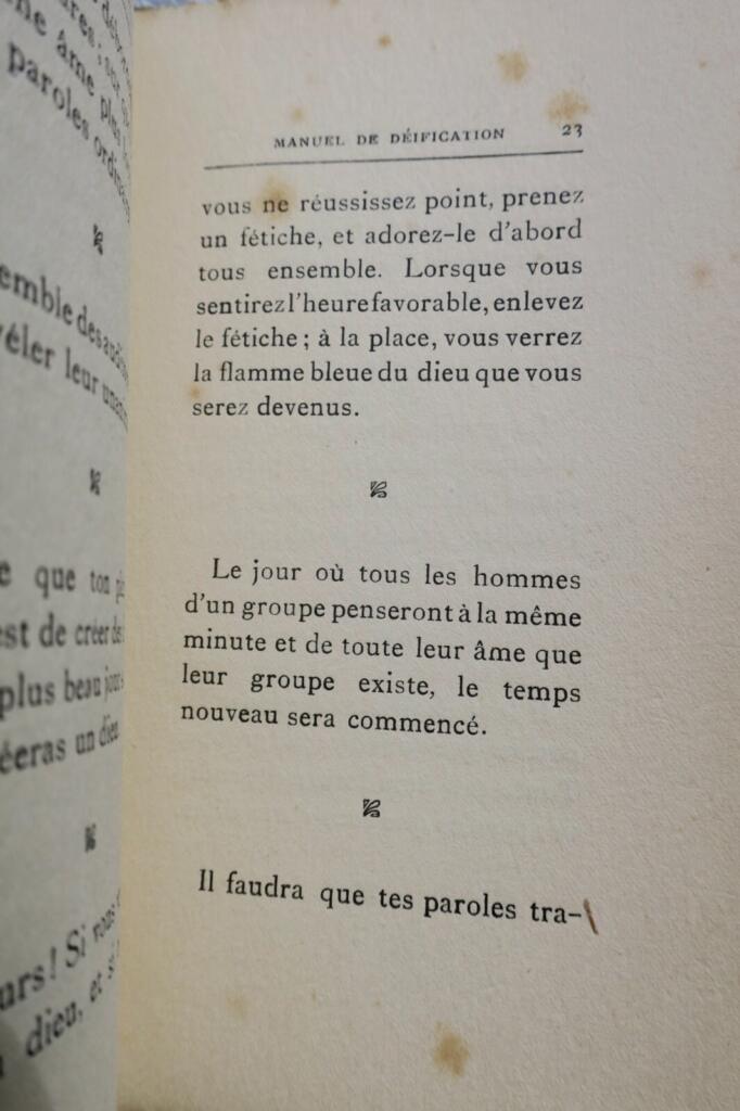 ROMAINS (Jules), Manuel de déification + dédicace