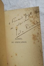 ROMAINS (Jules), Manuel de déification + dédicace