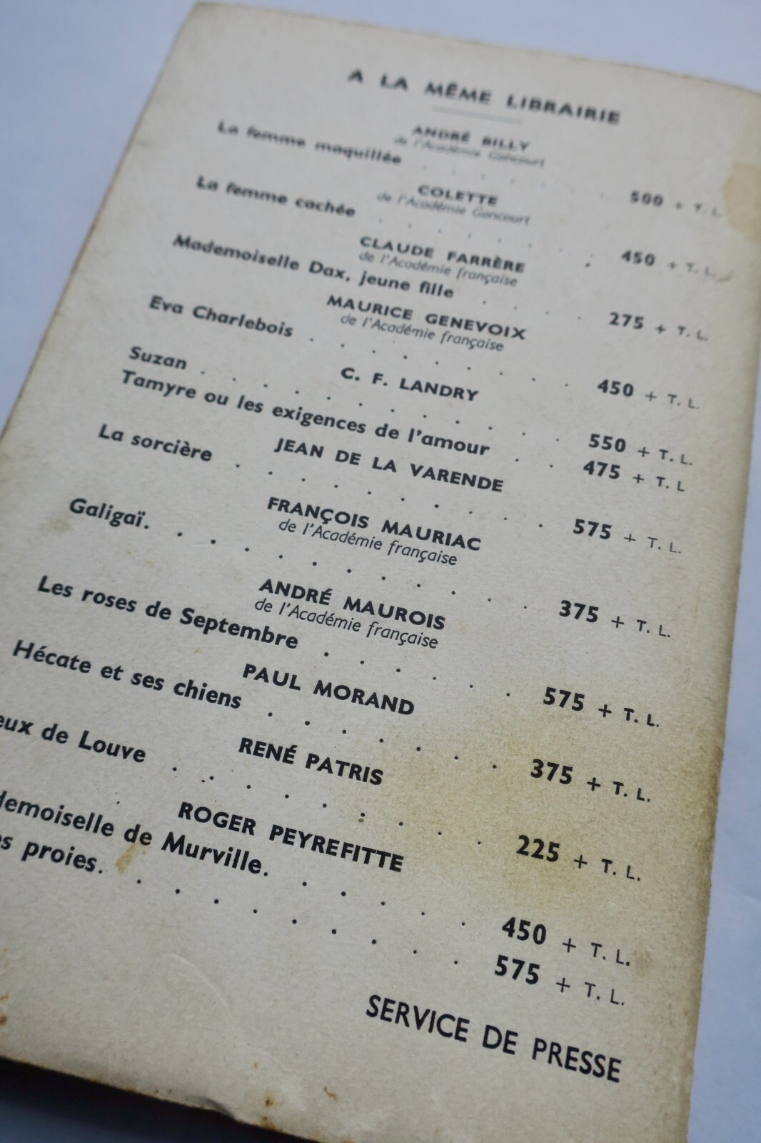 ROMAINS (Jules) Une femme singulière S.P. + dédicace - La Librairie Antique