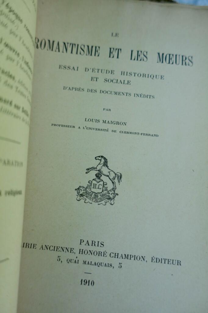 Romanticism and Morality: Historical-Social Study