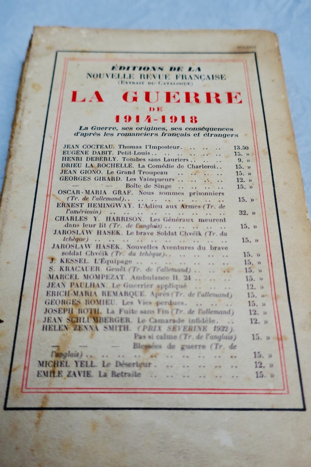 Romieu Georges Les vies perdues S.P. + dédicace - La Librairie Antique