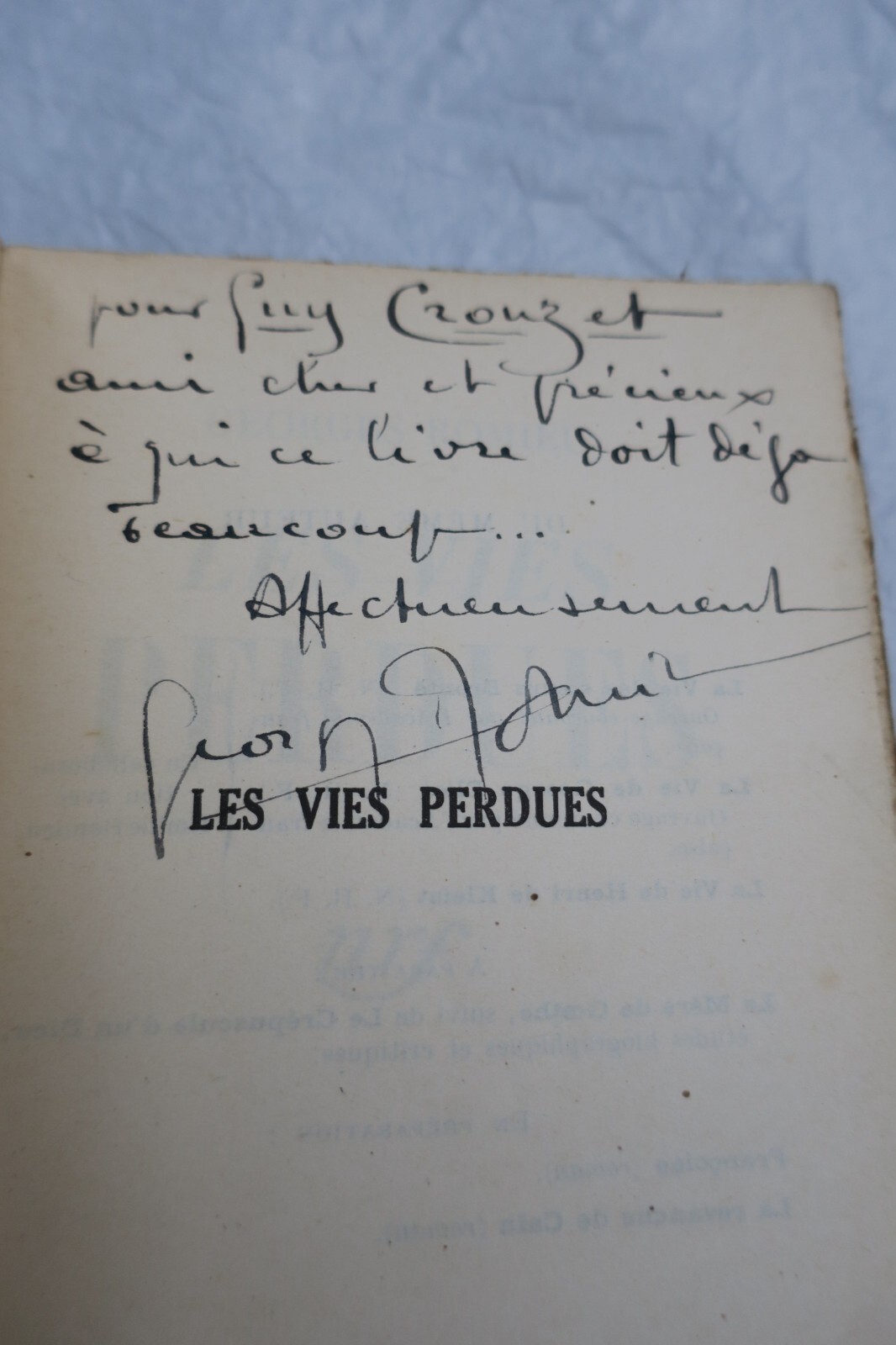 Romieu Georges Les vies perdues S.P. + dédicace – Image 9