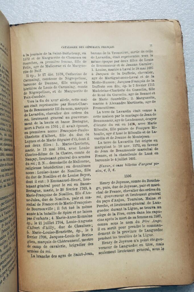 ROQUE de La. Historisches Verzeichnis der französischen Connétables und Marschälle
