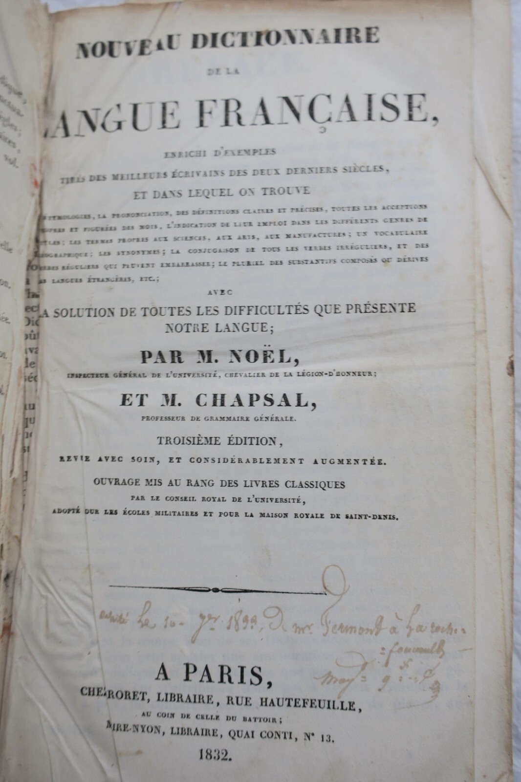 Roret Nouveau dictionnaire de la langue francaise 1832 – Image 6