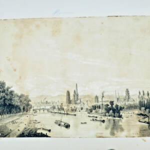 Rouen lithographie 24 x 16 cm