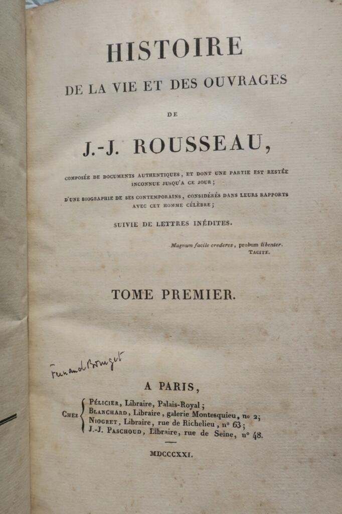 Leben und Werke von J.J. Rousseau