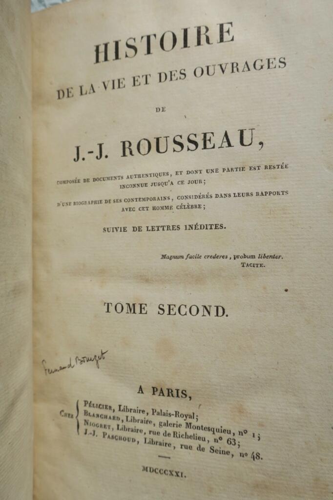Leben und Werke von J.J. Rousseau