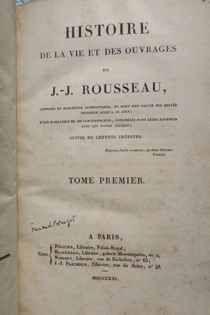 Umfassende Biographie Rousseaus mit unveröffentlichten Briefen
