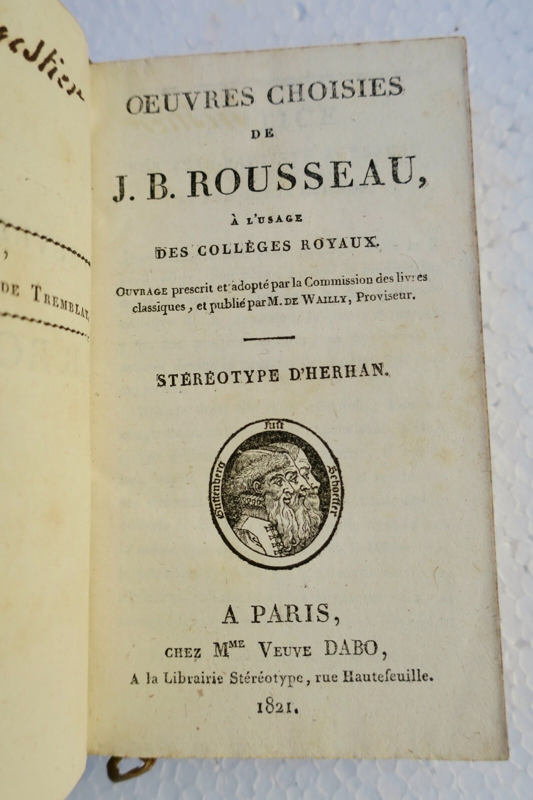 Ausgewählte Werke von J.B. Rousseau<span class="lla-card-orig-wrap"><span class="lla-card-orig">❦ Rousseau Oeuvres Choisies de J. B. Rousseau 1821</span></span> - La Librairie Antique