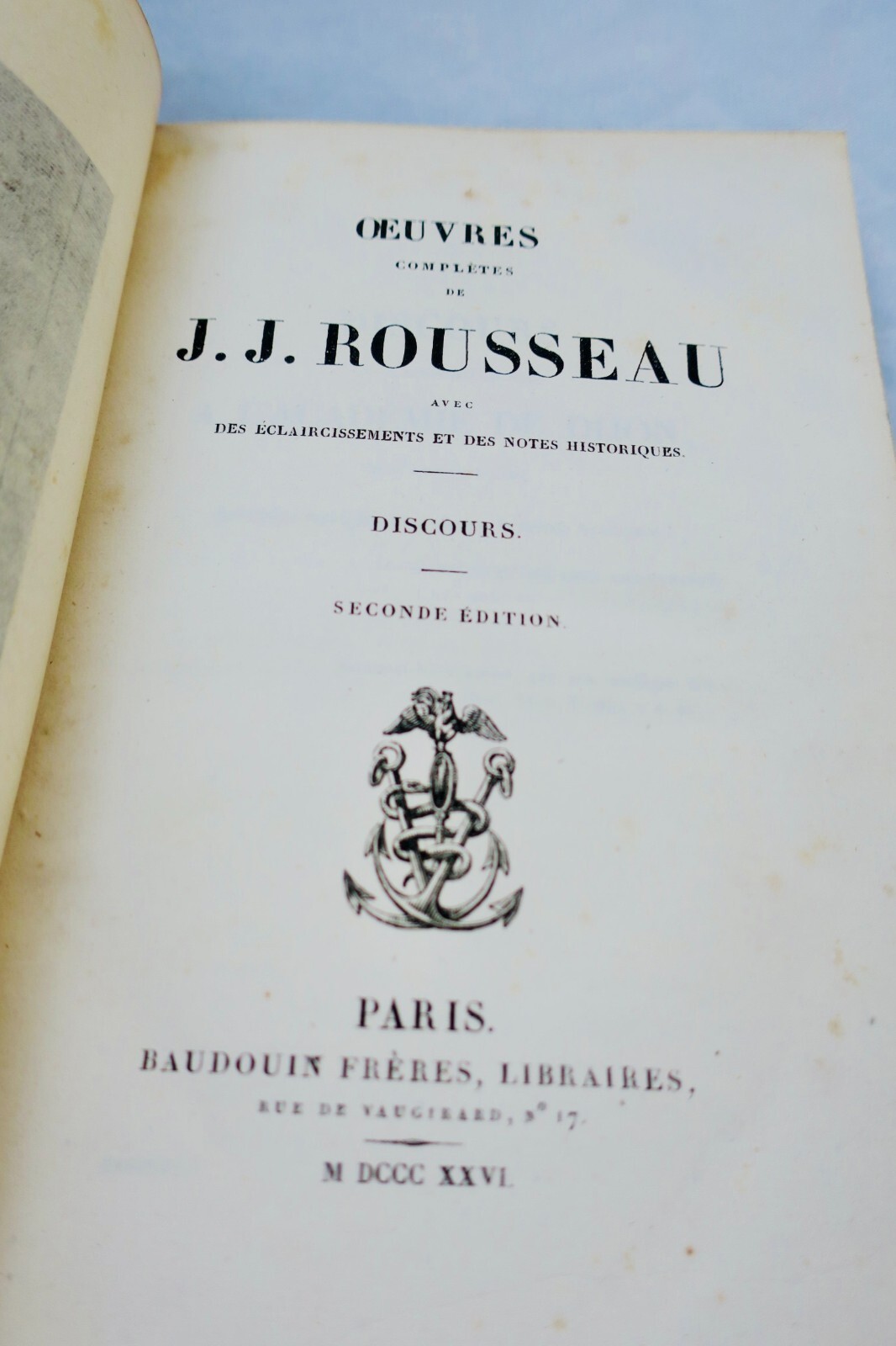 rousseau ROUSSEAU (Jean-Jacques) Oeuvres complètes 1826 - Image 7