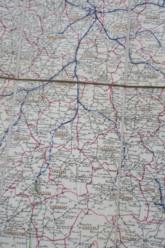 Straßennetz Frankreichs - Postkarte der Republik