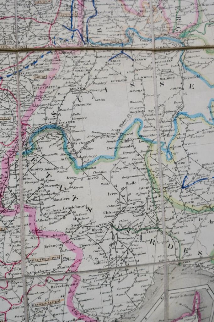 Straßennetz Frankreichs - Postkarte der Republik