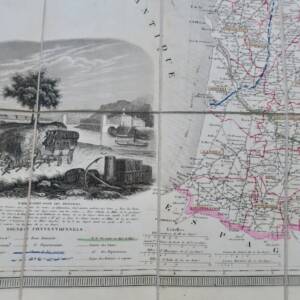 Straßennetz Frankreichs - Postkarte der Republik