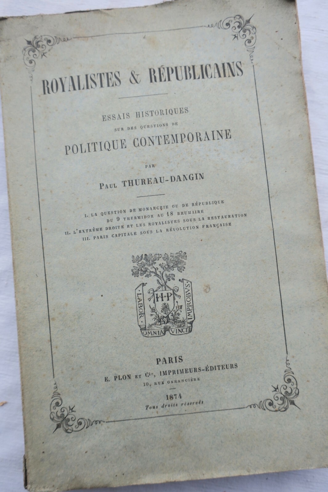 Royalists & Republicans: Political Essay 1874 - Image 8