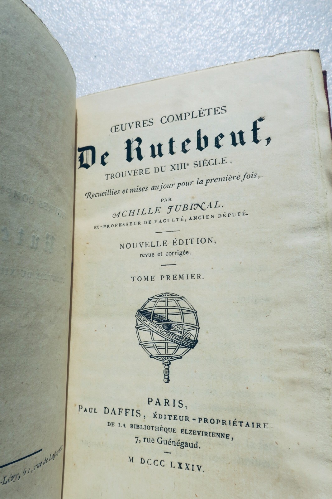 RUTEBEUF Oeuvres complètes de RUTEBEUF, trouvère du XIIIe bib. Elzévirienne – Image 3