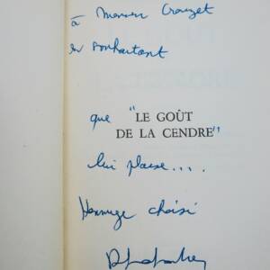 SABATIER ROBERT. LE GOUT DE LA CENDRE + dédicace