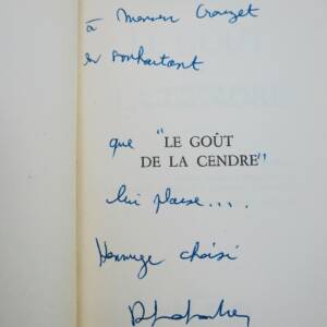 SABATIER ROBERT. LE GOUT DE LA CENDRE + dédicace