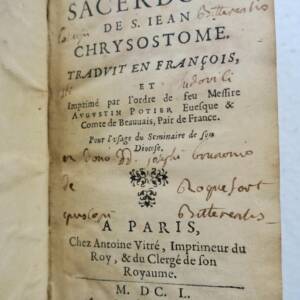 Sacerdoce de S. Iean Chrysostome 1650