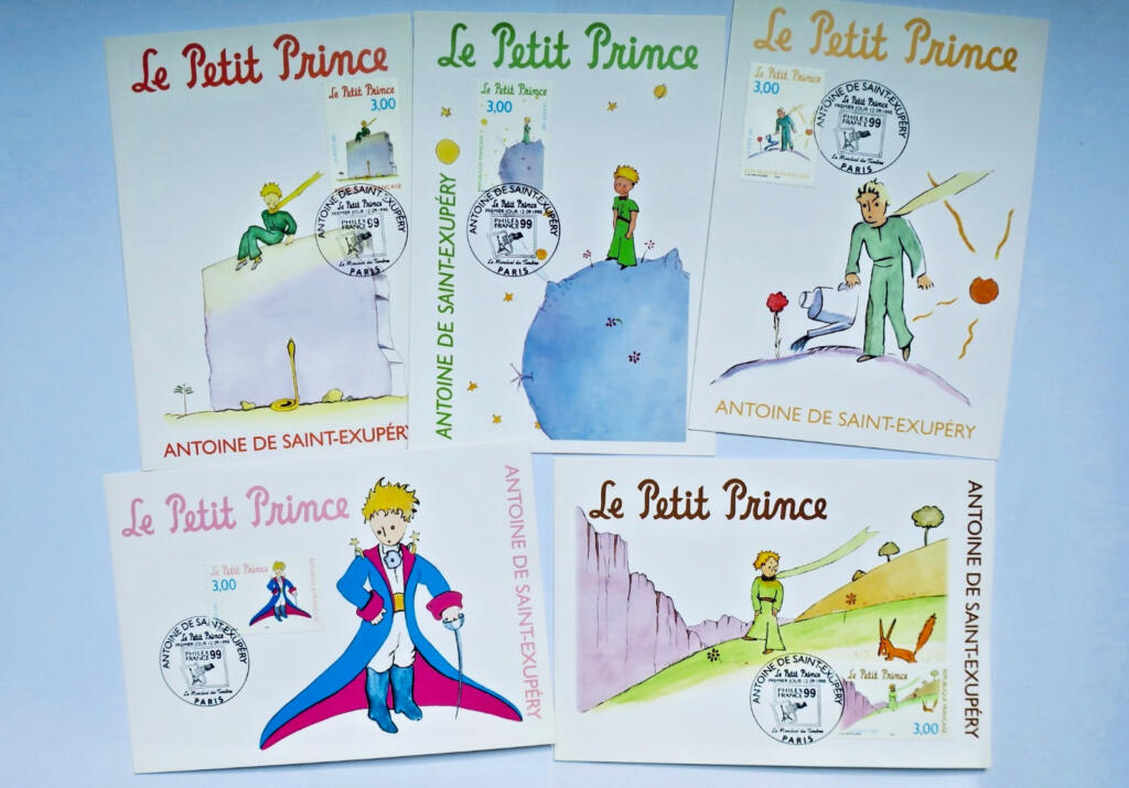 Saint-Exupéry 1er JOUR LE PETIT PRINCE ANTOINE DE SAINT EXUPERY 5 cartes