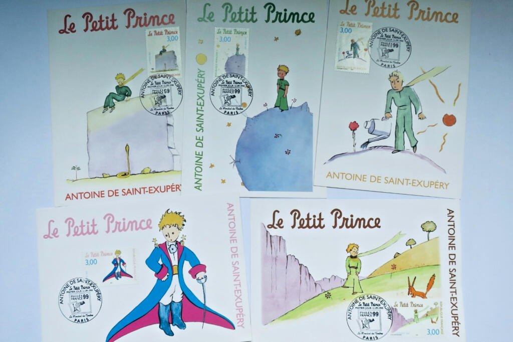 Saint-Exupéry 1er JOUR LE PETIT PRINCE ANTOINE DE SAINT EXUPERY 5 cartes