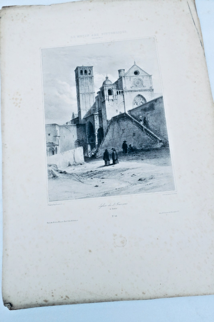 Saint-François-Kirche Architektur-Lithografie