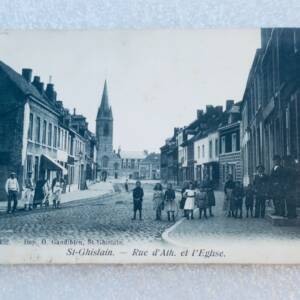 Saint Ghislain rue d'Ath. et l'église