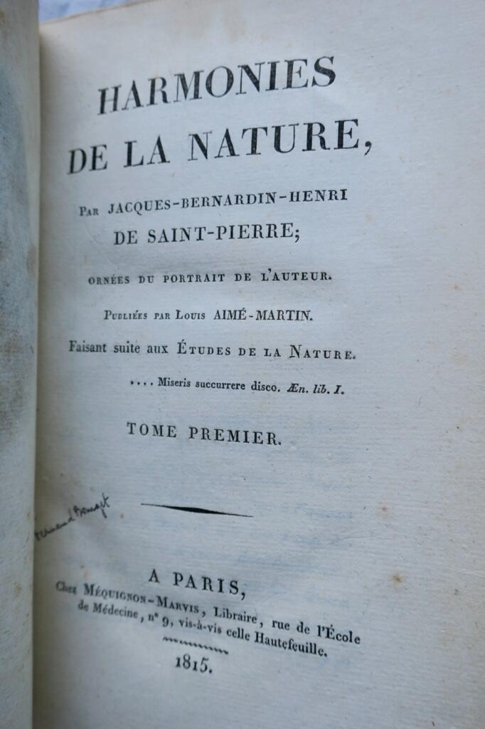 SAINT-PIERRE HARMONIES DE LA NATURE 1815