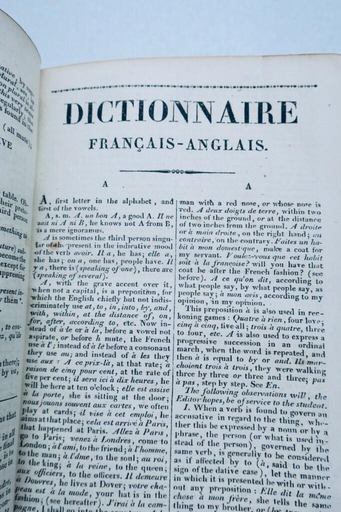 Französisch-Englisches Wörterbuch, 1827