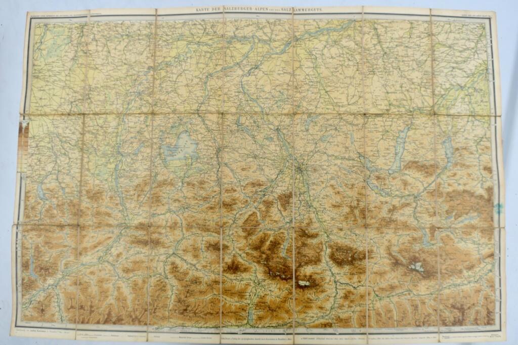 Map of the Salzburg Alps and Salzkammergut