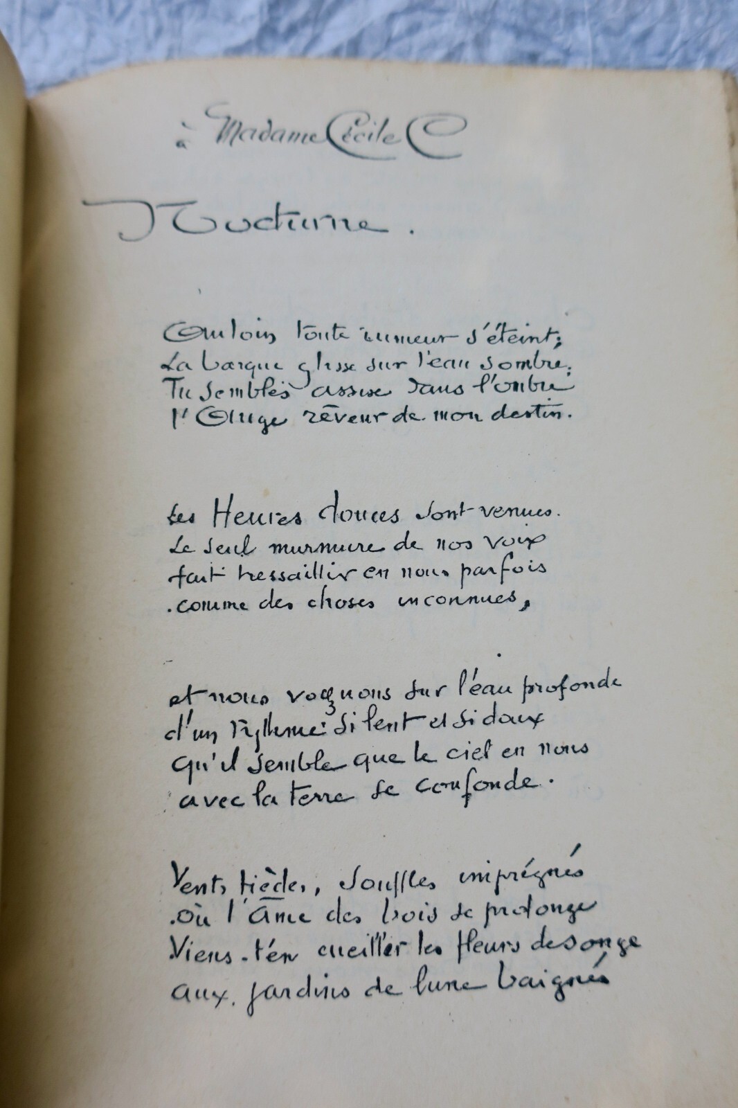 Poems Dedicated to a Great Friend<span class="lla-card-orig-wrap"><span class="lla-card-orig">❦ SAMAIN, Albert Poèmes pour la grande amie</span></span> - La Librairie Antique