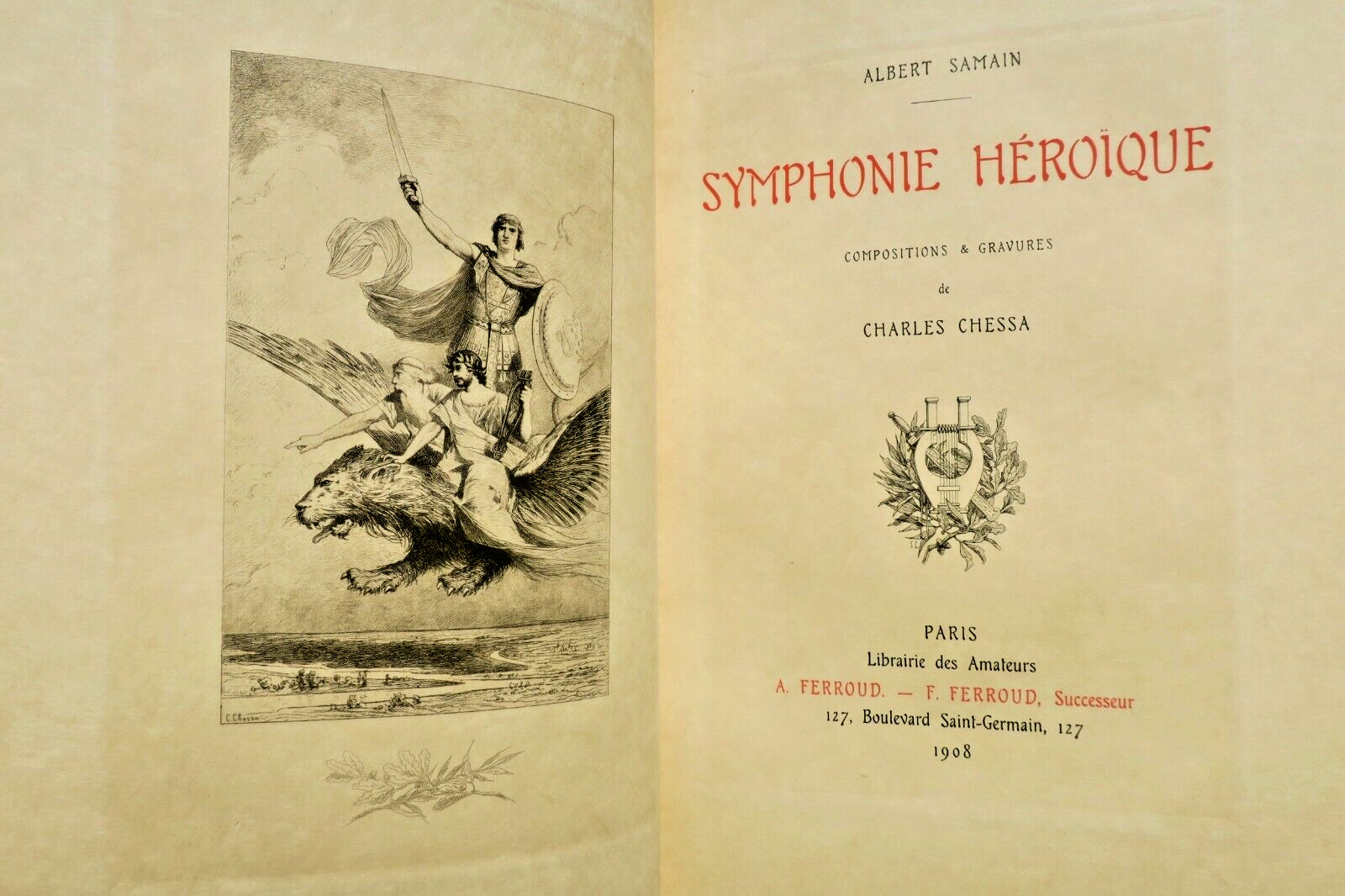 reliure SAMAIN Le Chariot d'or illust- Charles Chessa Reliure de Nolhac - Image 3