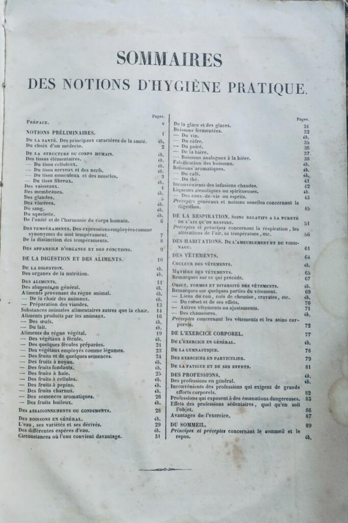 Practical hygiene and health principles