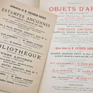 Sardou-Kunstsammlung Auktionskatalog 1909