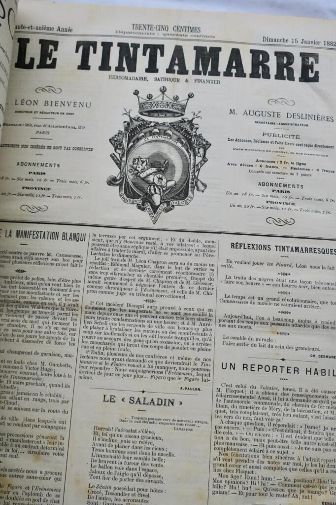 French Weekly Satirical Magazine 1882