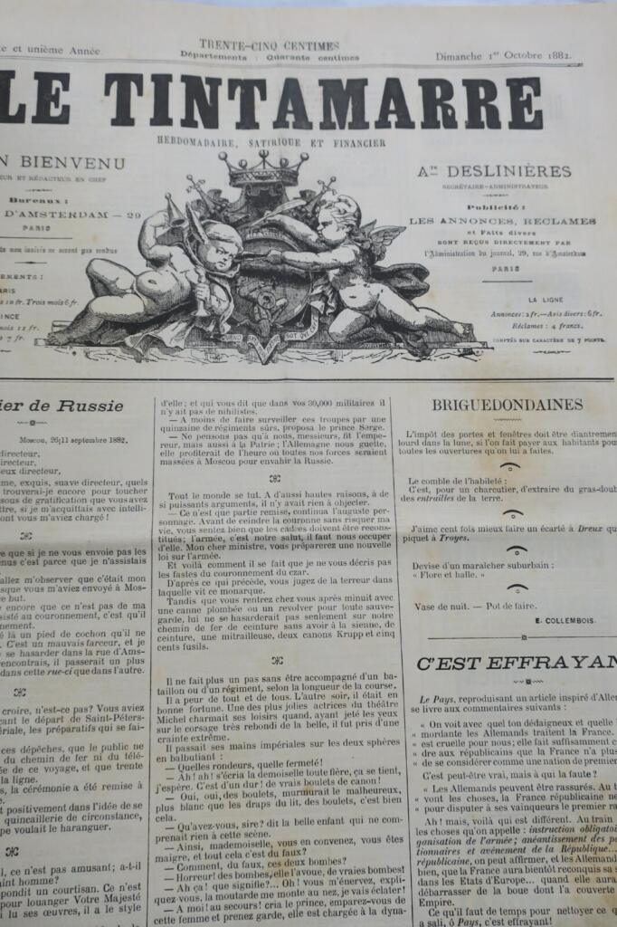 French Satirical Weekly 1882