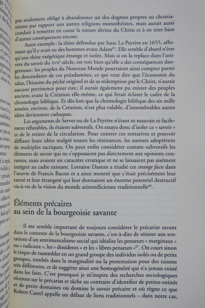 Savoirs précaires – pour une autre histoire des idées à l&rsquo;époque moderne