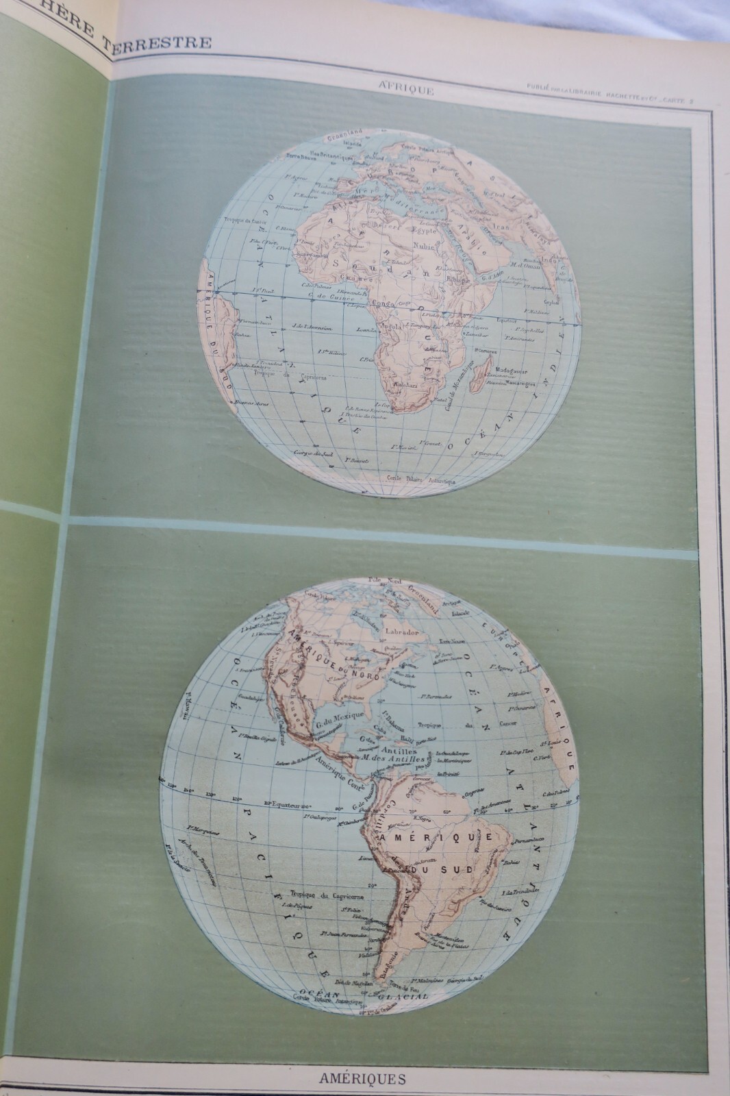 64枚のカラー地図を含む近代地理地図帳 - Image 8