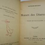 SCHWOB Marcel /LOYSON-BRIDET Moeurs des diurnales EO