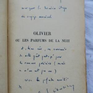 SEBASTIEN ROBERT. OLIVIER OU LES PARFUMS DE LA NUIT + dédicace