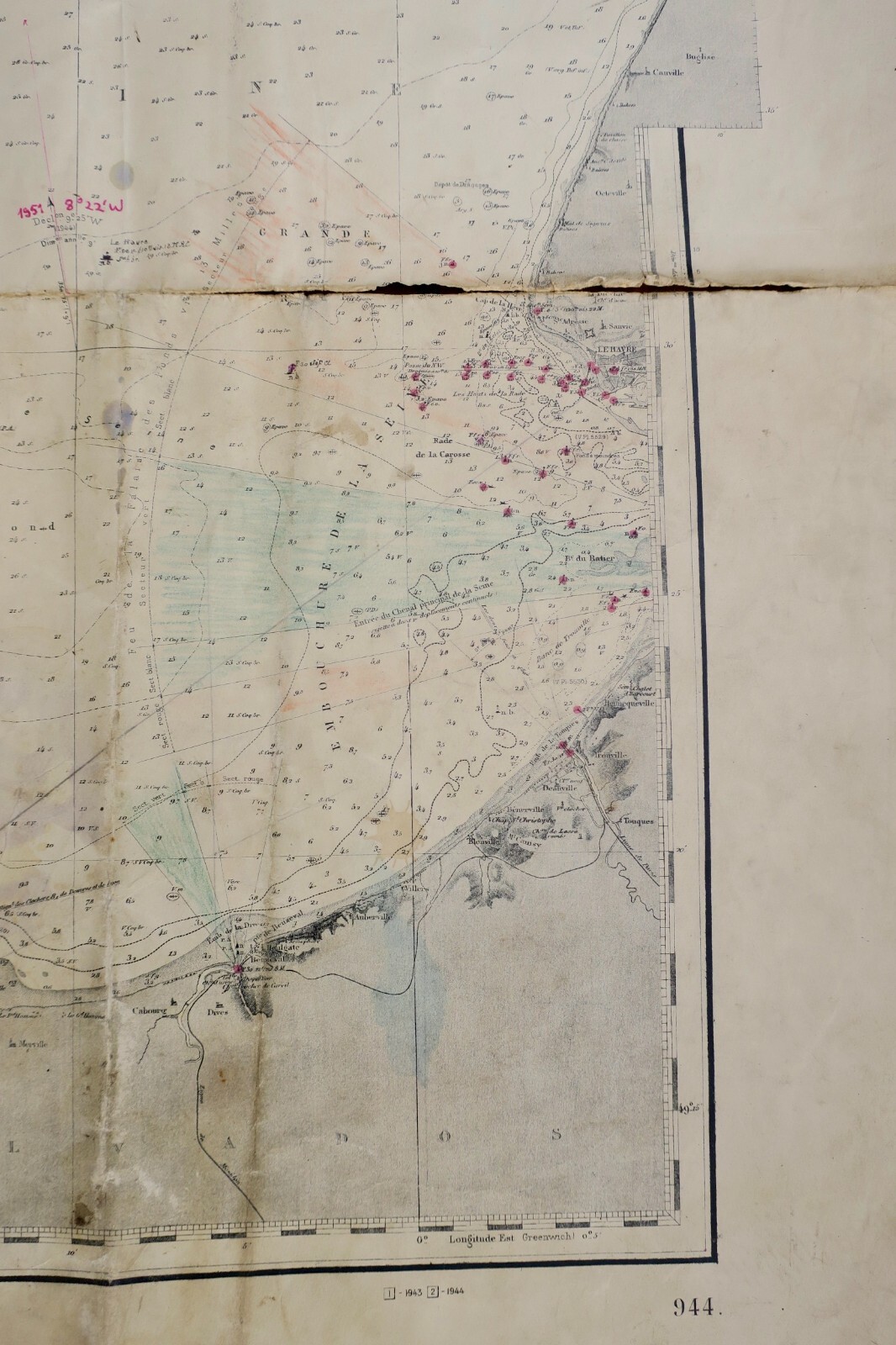 Vintage Map of Seine-Maritime<span class="lla-card-orig-wrap"><span class="lla-card-orig">❦ Seine-Maritime De la porte de Barfleur au Cap de La Hève</span></span> - La Librairie Antique