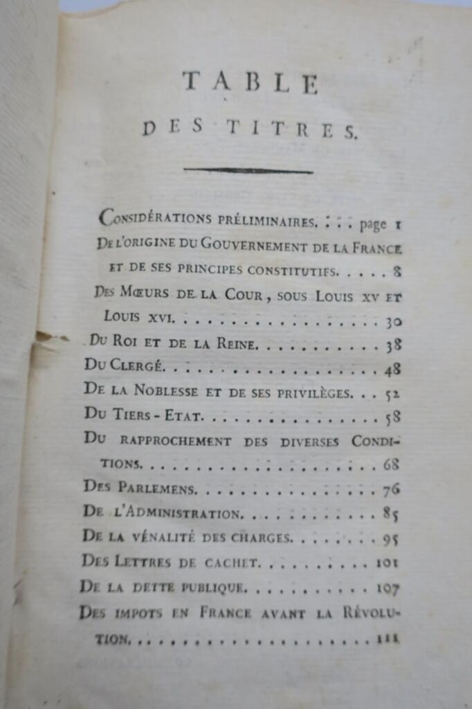 Französische Regierung, Sitten und Gesellschaftszustände vor der Revolution