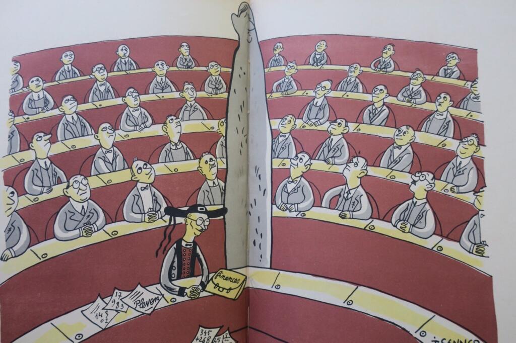 French Political Satire & Original Drawing