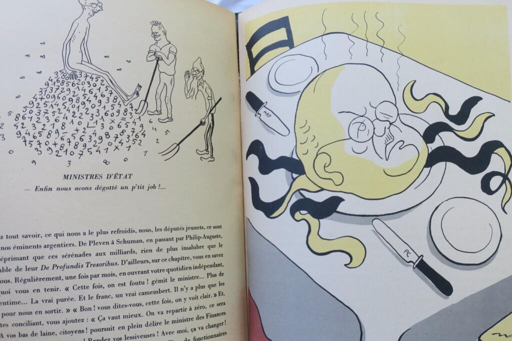 French Political Satire & Original Drawing
