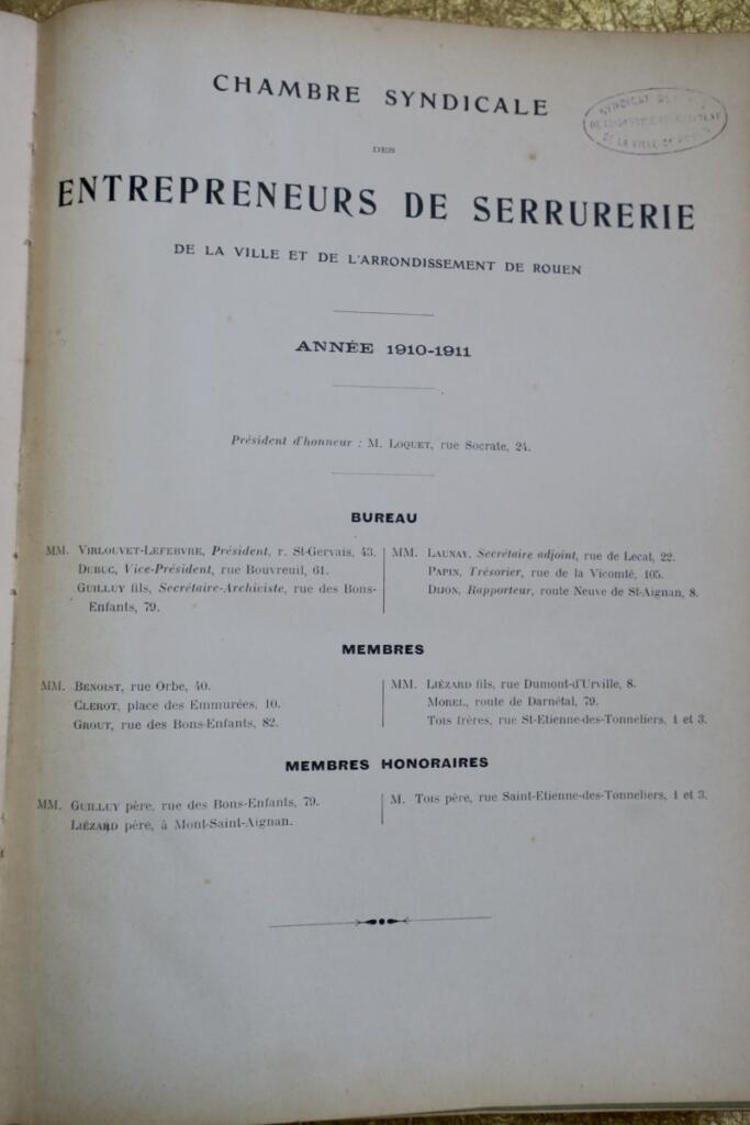 série de prix applicable aux travaux des batiments 1910