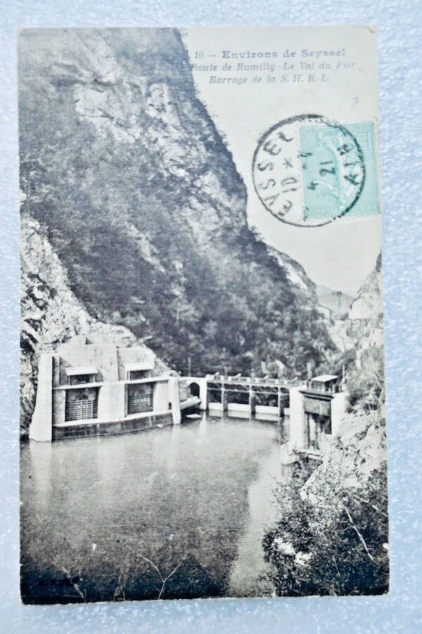Seyssel barrage de la SHEL route de Rumilly 1921