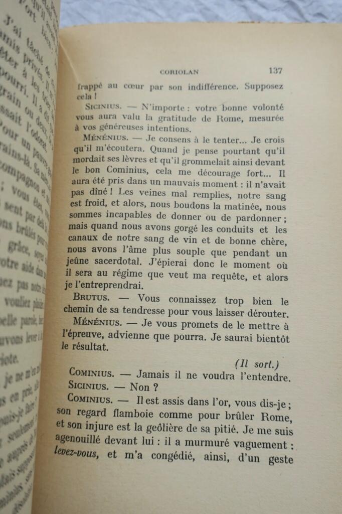 Shakespeare Coriolan – Les deux gentilshommes de Vérone