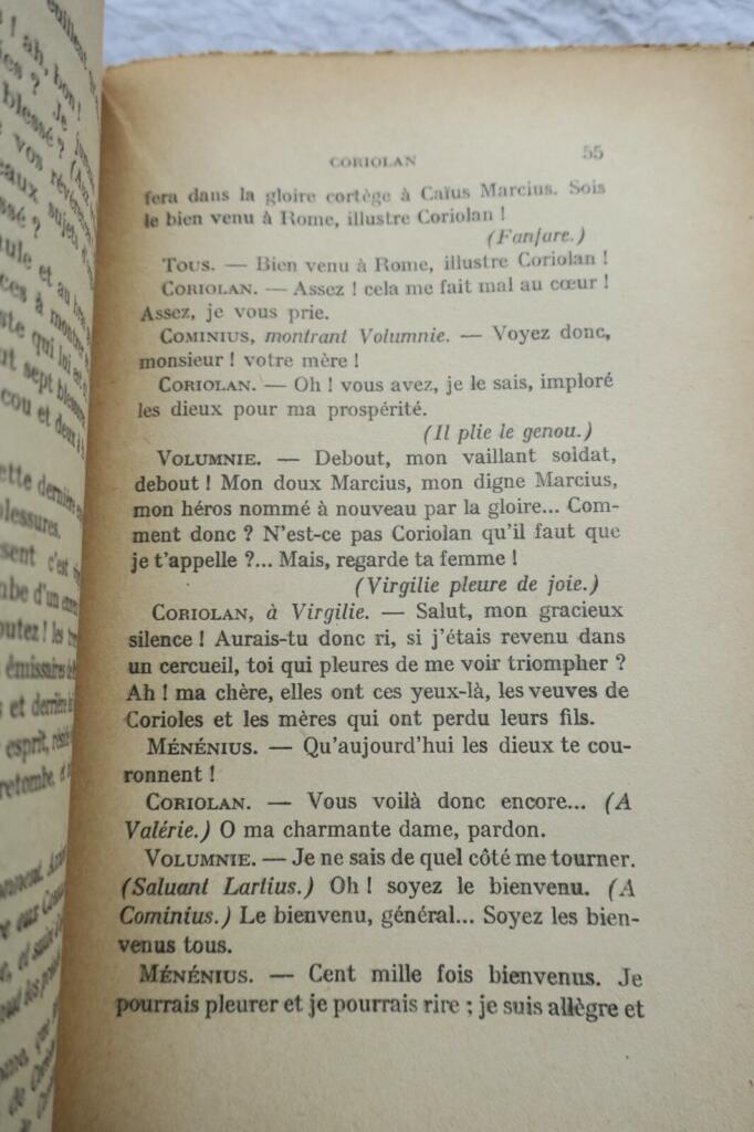 Shakespeare Coriolan – Les deux gentilshommes de Vérone