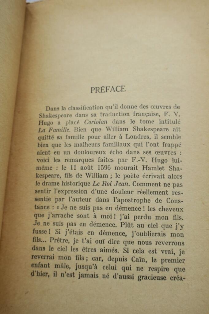 Shakespeare Coriolan – Les deux gentilshommes de Vérone